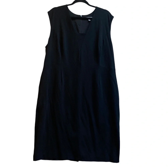 Classiques Entrier classic black sleeveless shift dress Sz 18W - Picture 1 of 11